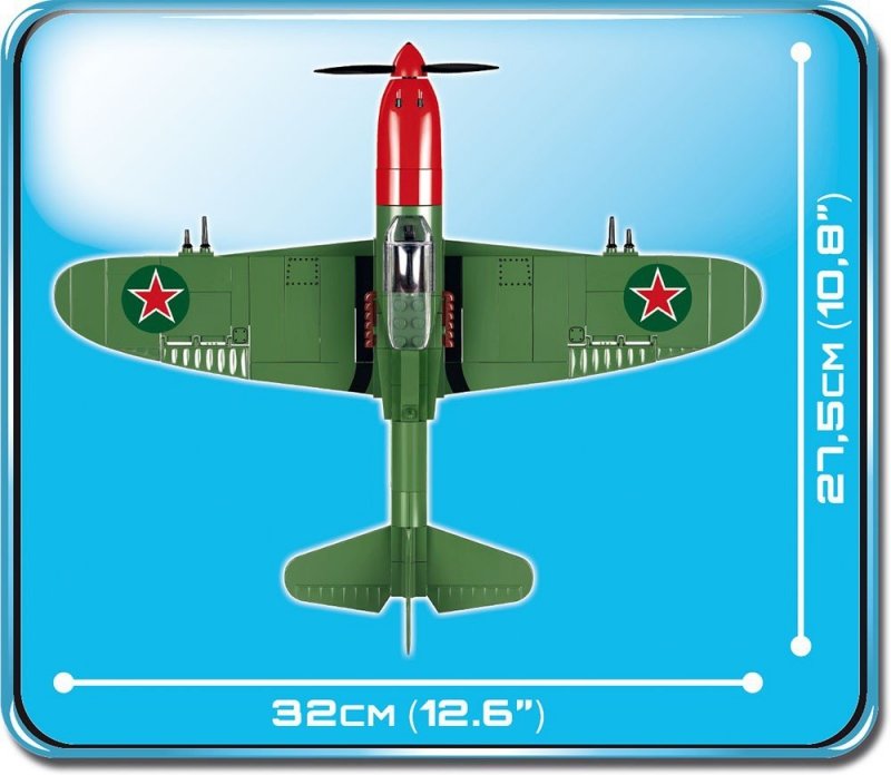 COBI HISTORICAL COLLECTION 250 EL. BELL P-39Q AIRACOBRA - AMERYKAŃSKI SAMOLOT MYŚLIWSKI 5547 6+