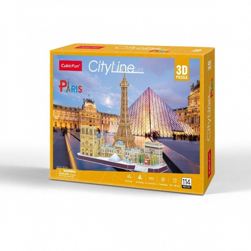 CUBICFUN PUZZLE 3D CITY LINE PARIS 114EL. 8+