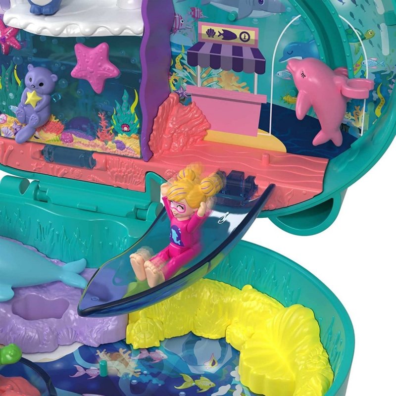 MATTEL POLLY POCKET OCEANARIUM WYDERKI  KOMPAKTOWY HCG16 4+