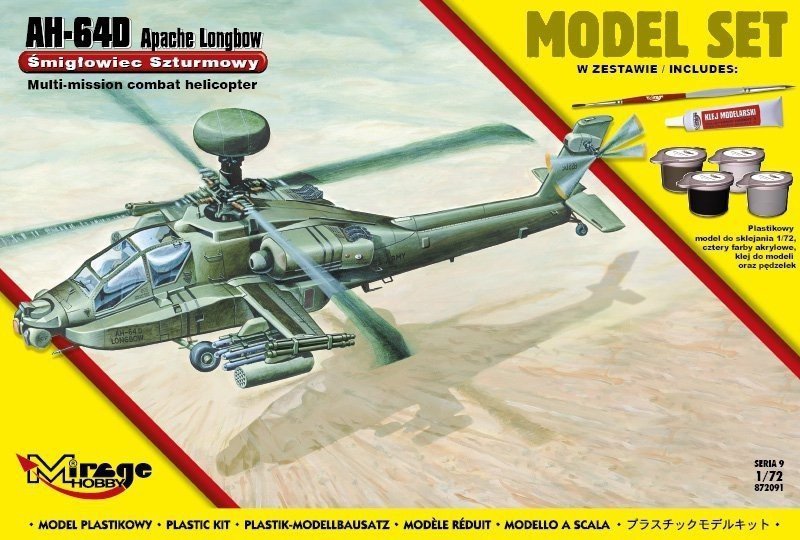 MIRAGE AH-64D APACHE LONGBOW MODEL SET SKALA 1:72