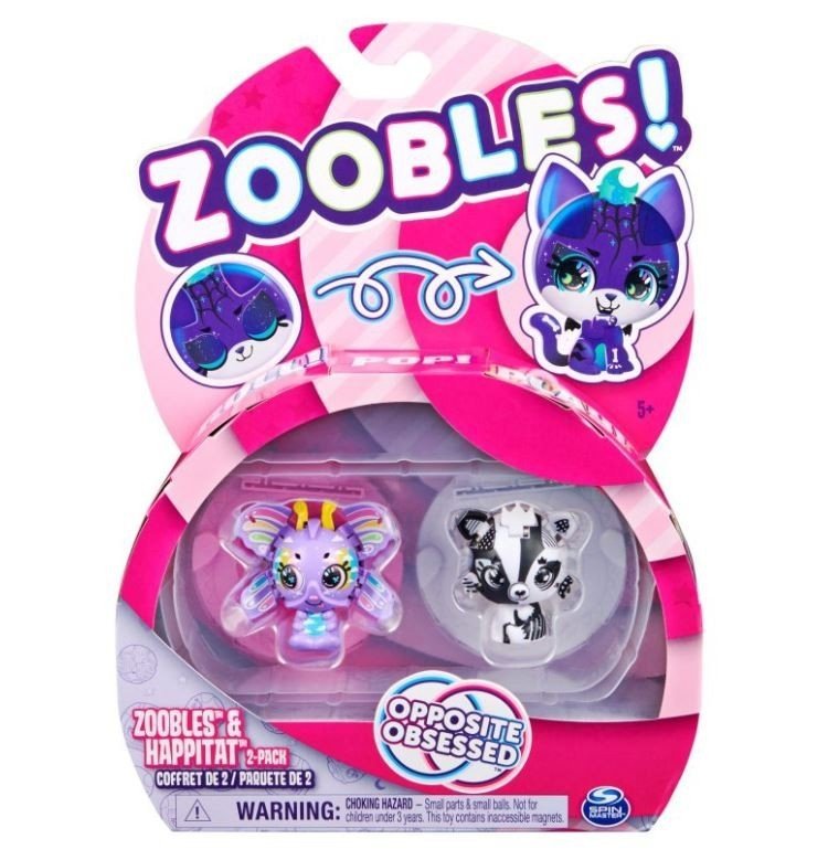 SPIN MASTER ZOOBLES 2PAK BUTTERLY/FOX 5+