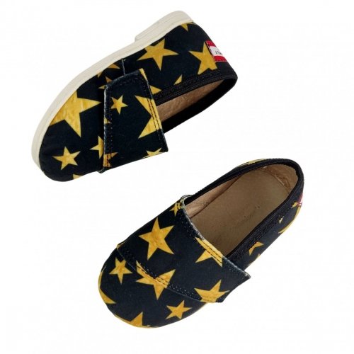 Buty dla dzieci na rzep Slippers Family Black Stars