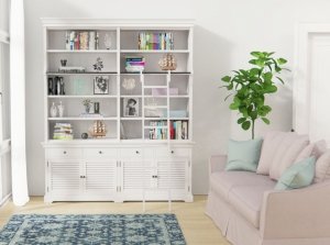 BIBLIOTECZKA HAMPTONS Z DRABINKĄ 