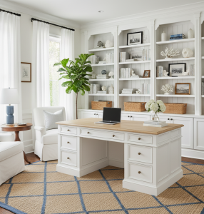 BIURKO MARI Z DĘBOWYM BLATEM