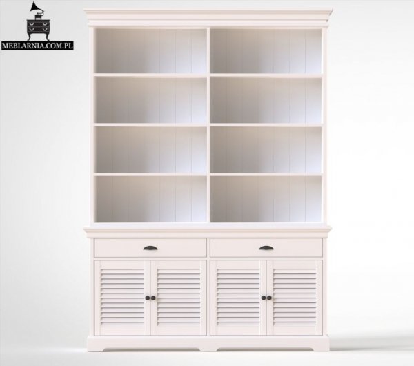 BIAŁA BIBLIOTECZKA HAMPTONS 4D.2SZ