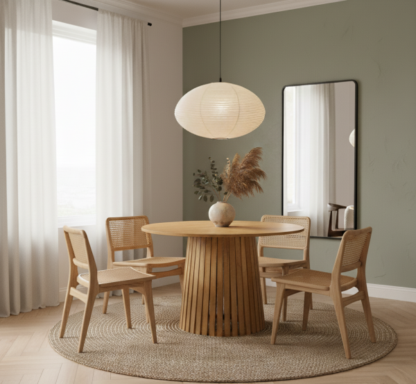 DĘBOWY STÓŁ OKRĄGŁY PADWA