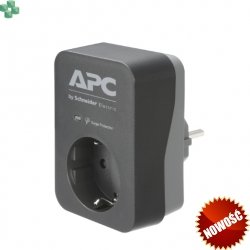 PME1WB-GR Gniazdo/przejściówka przeciwprzepięciowa - APC Essential SurgeArrest 1 Outlet Black 230V Germany (SCHUKO)