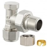 ZAWÓR GRZEJNIKOWY POWROTNY ODCINAJĄCY KĄTOWY FI 1/2 Ø 16 PEX