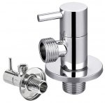 ZAWÓR KUREK KĄTOWY DO UMYWALKI BATERII Z GŁOWICĄ CERAMICZNĄ 1/2x1/2 CHROM Invena ZW-43-015