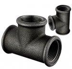 TRÓJNIK CZARNY FI 1/2'' CALA TROJAK RÓWNOPRZELOTOWY STAL DN15 ŻELIWNY