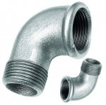 KOLANO KOLANKO OCYNKOWANE Ø 2'' NYPLOWE GW/GZ DN50 ŻELIWNE MOCNE