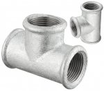 TRÓJNIK OCYNKOWANY OCYNK W/W 6/4 CALA DN40 11/2 RÓWNOPRZELOTOWY ŻELIWNY