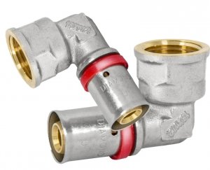 KOLANO MUFOWE ZAPRASOWYWANE PEX ALUPEX FI 25x3/4 GW DIAMOND FZZ-005.3/4X25.KOL-D