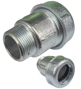 ZŁĄCZKA ZACISKOWA NA RURĘ STAL. 1/2 GZ 