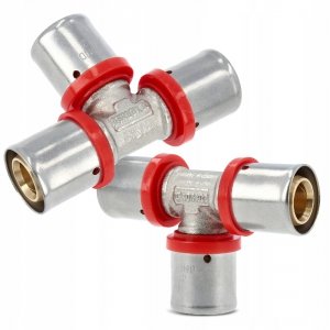 TRÓJNIK REDUKCYJNY ZAPRASOWYWANY PEX ALUPEX PERT EVOH Ø 20x16x16 TYP U FZZ-009.20X16X16.T-3