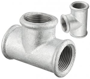 TRÓJNIK OCYNKOWANY OCYNK W/W 6/4 CALA DN40 11/2 RÓWNOPRZELOTOWY ŻELIWNY