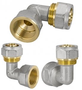 KOLANO KOLANKO MUFOWE PEX ALUPEX SKRĘCANE FI 32 mm x 1'' GW MOSIĄDZ