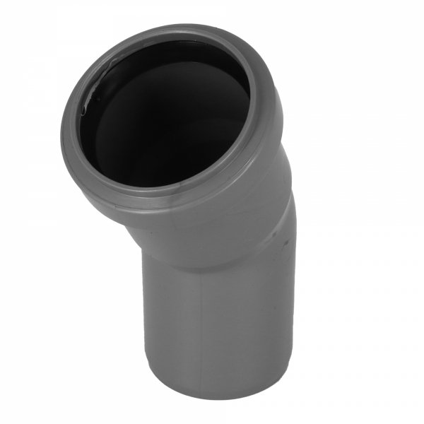 KOLANO KOLANKO KANALIZACYJNE ODPŁYWOWE SZARE FI 50mm KĄT 30° SOLIDNE MOCNE