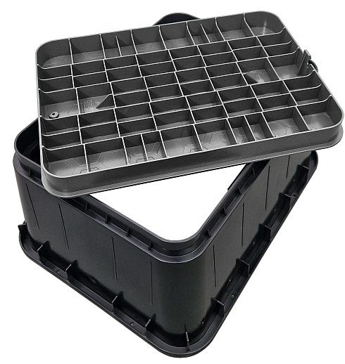 SKRZYNKA STUDZIENKA ZAWOROWA JUMBO - DO 6 ELEKTROZAWORÓW - DUŻA SZARA 14"