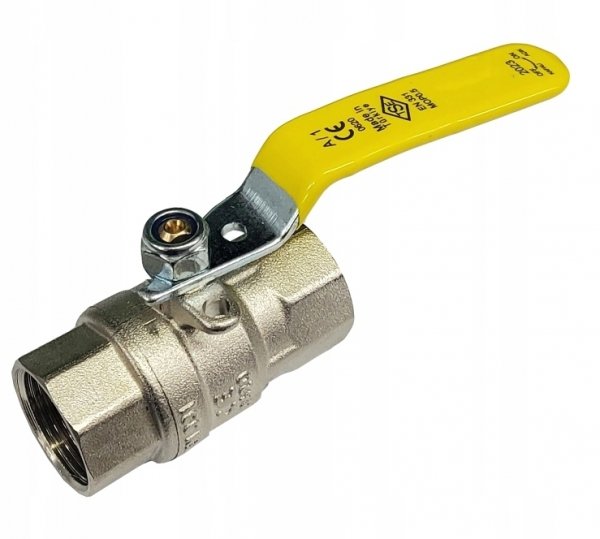 ZAWÓR KUREK KULOWY DO GAZU GAZOWY 1'' CAL WW DN25 RĄCZKA SOLIDNY MOCNY