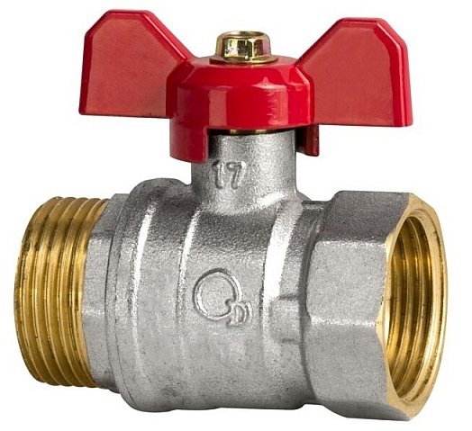 ZAWÓR KULOWY KUREK 1/2'' CALA WZ DN15 MOTYLEK ART.2471-15.WZ.MOT