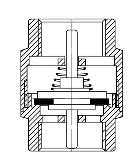 ZAWÓR ZWROTNY KIERUNKOWY 1/2&quot; cala DN15 Plastikowy Grzybek ART.13-15.ZZWR
