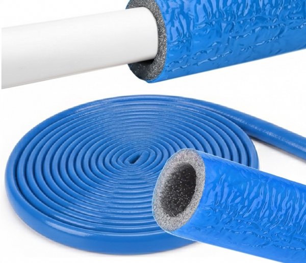 IZOLACJA OTULINA NA RURĘ PEX MIEDZIANĄ FI 15/6mm NIEBIESKA W KRĘGU KRĄG 10m