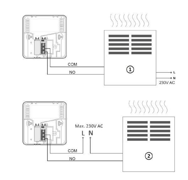 AURATON LIBRA CZARNY TYGODNIOWY PRZEWODOWY REGULATOR TEMPERATURY TERMOSTAT