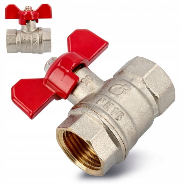 ZAWÓR KULOWY KUREK 1/2'' CALA WW DN15 MOTYLEK ART.2470-15.MOT