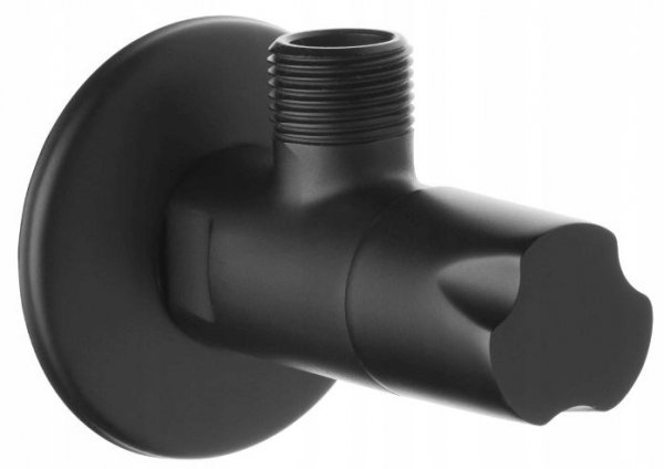 ZAWÓR KĄTOWY Z GŁOWICĄ CERAMICZNĄ 1/2 X 3/8 Bateri Invena ZW-49-00C CZARNY