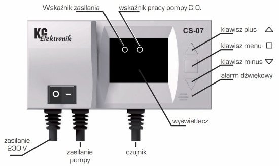 CS-07 STEROWNIK DO POMPY OBIEGOWEJ KOTŁA PIECA Z WYŚWIETLACZEM WiFI SMART