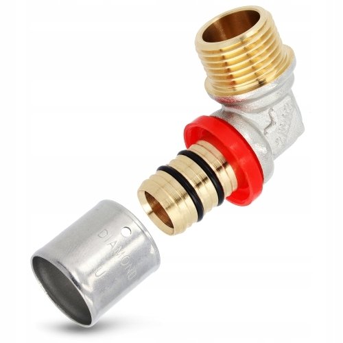 KOLANO NYPLOWE ZAPRASOWYWANE PEX ALUPEX FI 20x3/4 GZ DIAMOND FZZ-004.3/4X20.KOL-C