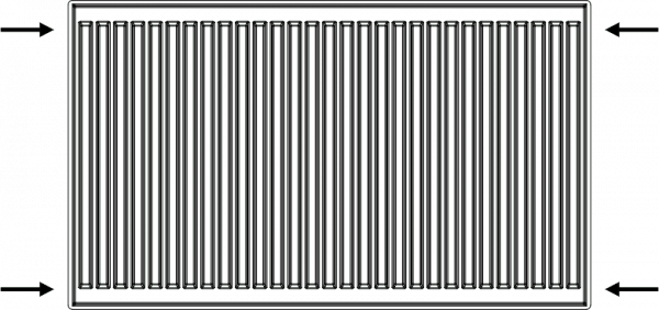 GRZEJNIK C22 550x700 PANELOWY STALOWY DWUPŁYTOWY BOCZNY DIAMOND 55x70cm
