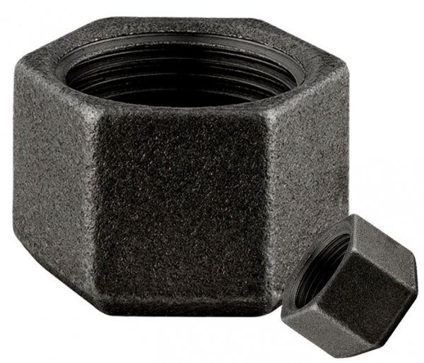 KOREK ZAŚLEPKA KAPA STAL CZARNA GWINT 3/4" DN20 ŻELIWNY CZARNY SOLIDNY