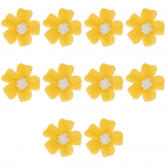 Kwiatki cukrowe na tort NIEZAPOMINAJKA 10szt żółte