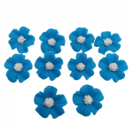 Kwiatki cukrowe na tort NIEZAPOMINAJKA 10szt chabrowe