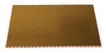 Podkład pod tort prostokątny ZŁOTY KARBOWANY 30x40 cm - 10 szt