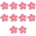 Kwiatki cukrowe na tort NIEZAPOMINAJKA 10szt różowe