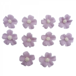 Kwiatki cukrowe na tort NIEZAPOMINAJKA 10szt Lawendowe jasne
