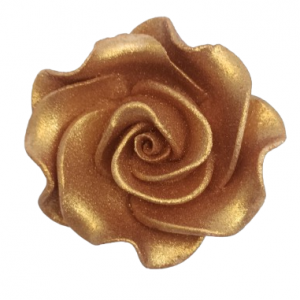 Cukrowa Róża Max 1 szt. złota