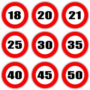 Opłatek okrągły na tort ZNAK DROGOWY (różne wzory) urodziny 20cm