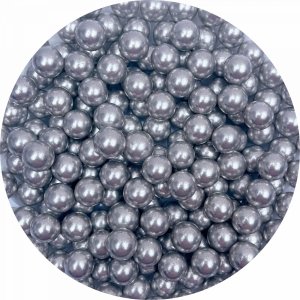 Posypka cukrowa METALIC SILVER BITS 20g – Srebrne Duże Perełki na Tort