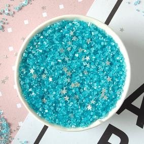 Posypka cukrowa BLUE STARS 100 g – niebieskie gwiazdki do dekoracji