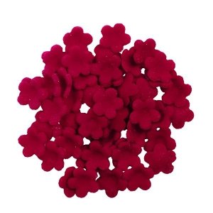 Łączka bordowa - Kwiaty cukrowe 50 szt.