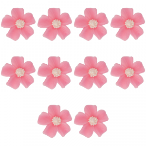 Kwiatki cukrowe na tort NIEZAPOMINAJKA 10szt różowe