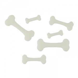 Cukrowa dekoracja na tort KOSTKI kości HALLOWEEN 6szt