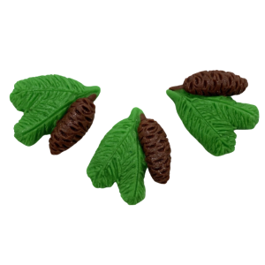 Dekoracja Cukrowa ŚWIĄTECZNA SZYSZKA 3 szt