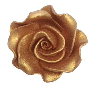 Cukrowa Róża Max 1 szt. złota
