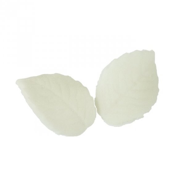 Listki cukrowe średnie BIAŁE na tort 20szt