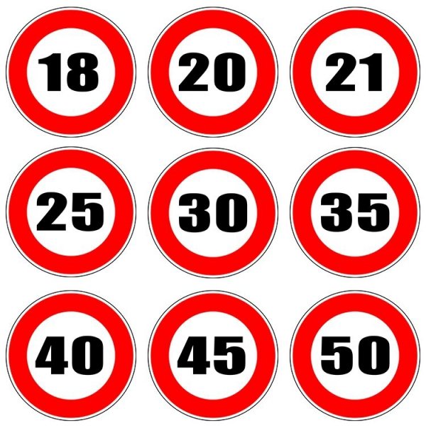 Opłatek okrągły na tort ZNAK DROGOWY (różne wzory) urodziny 20cm